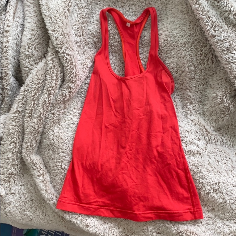 Orange tank top lululemon
